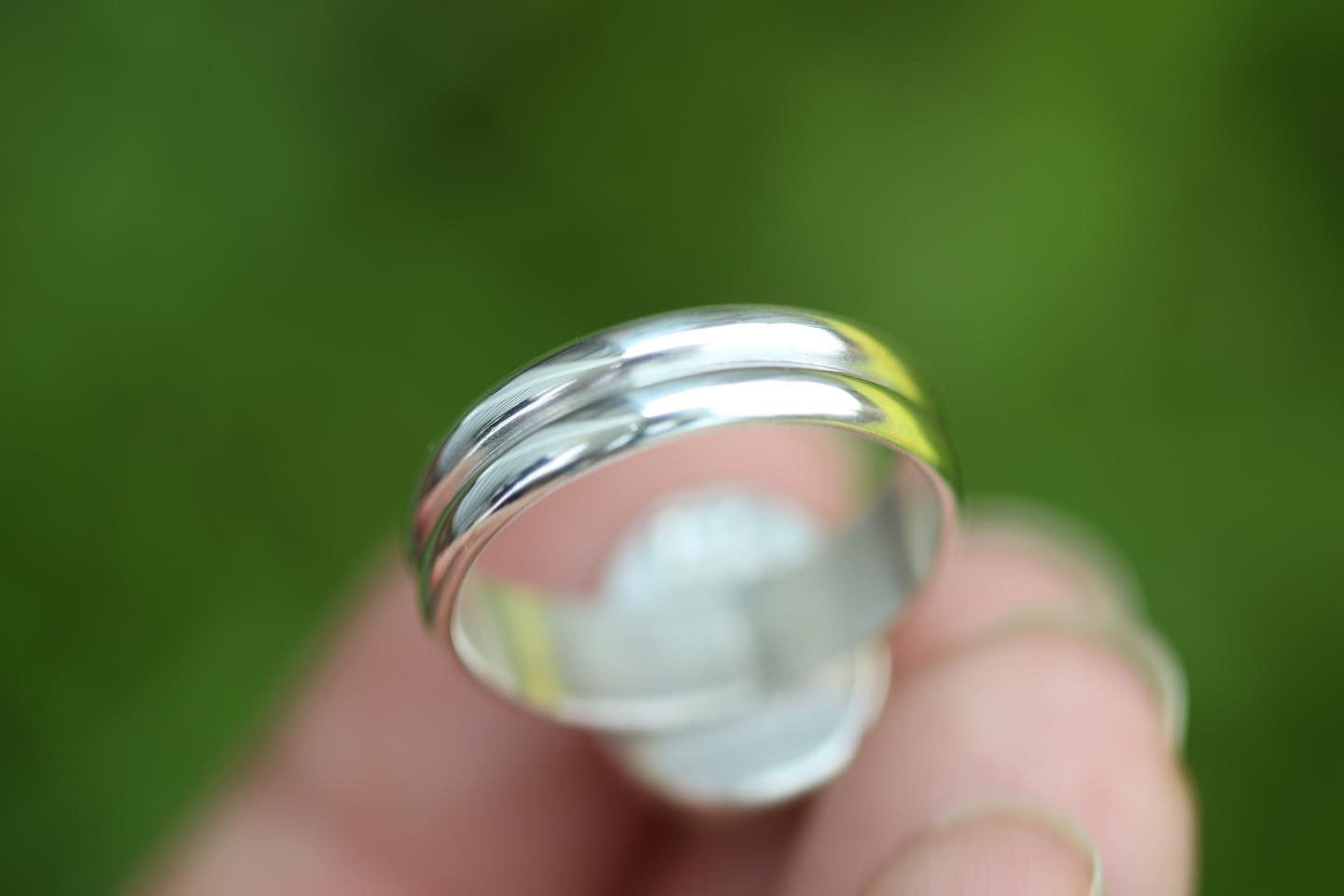 Sterling silver rose cut blue kyanite ring US size 6.75