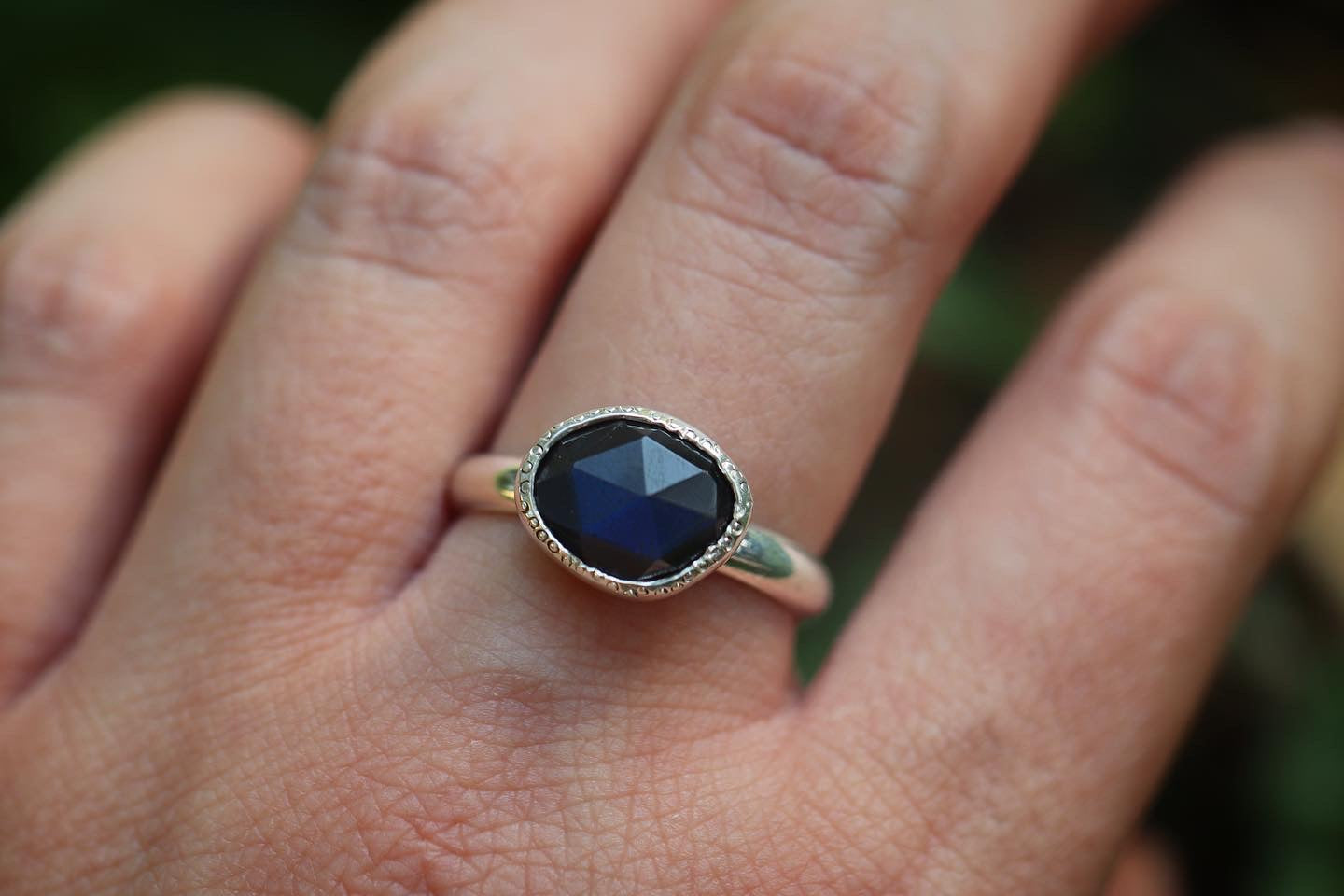 Sterling silver labradorite ring US 9