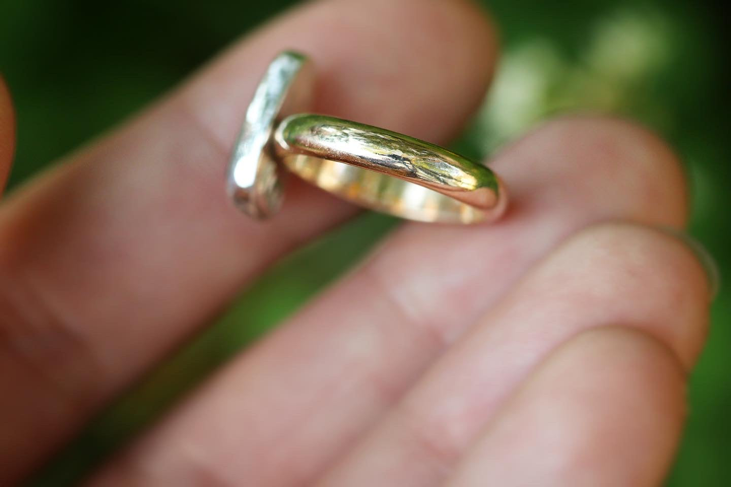 Sterling and 14k gold filled labradorite ring US 4.5