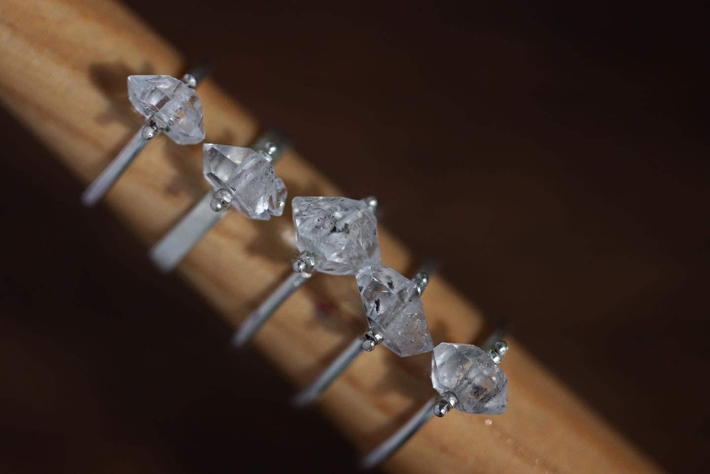 Sterling silver herkimer diamond ring