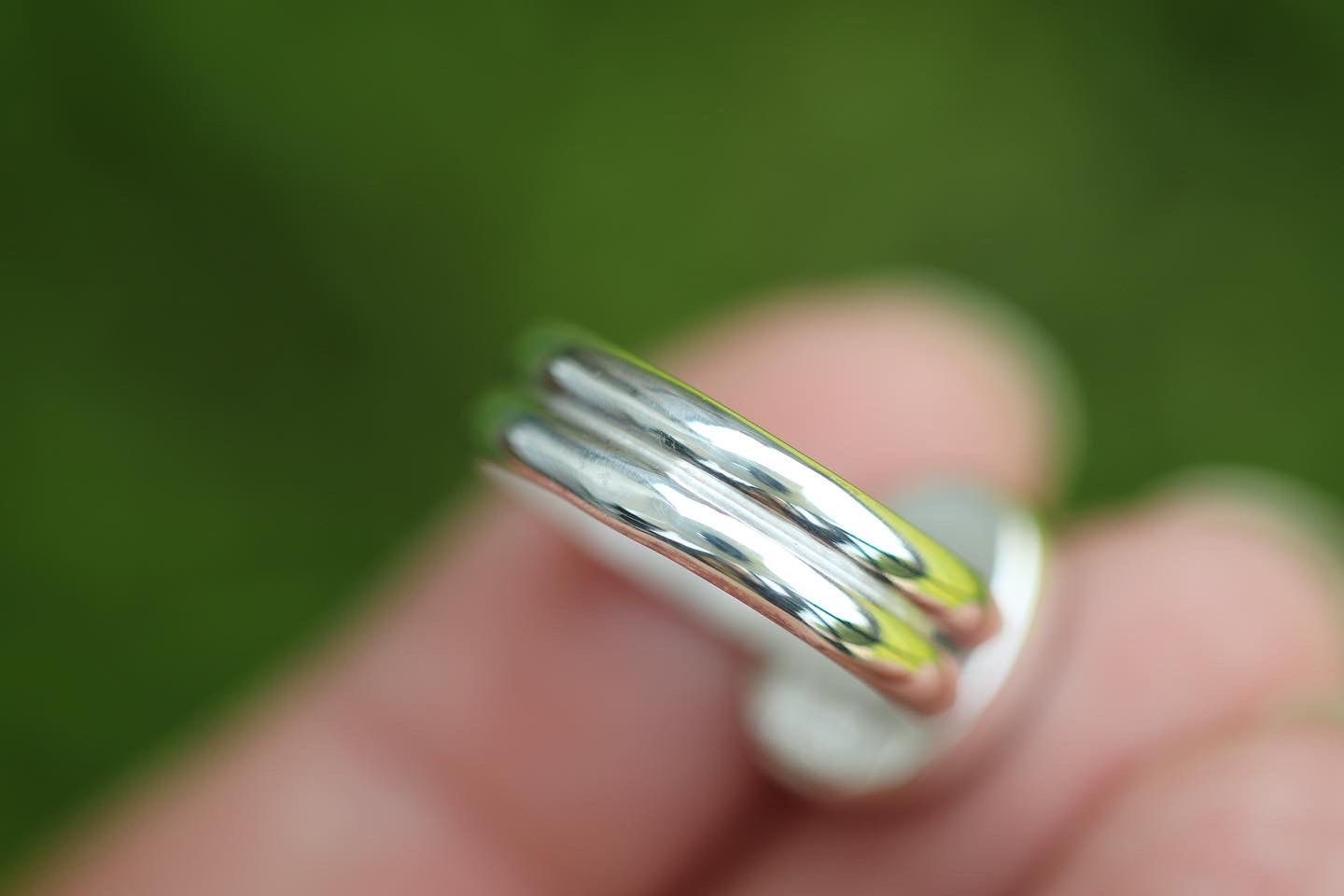 Sterling silver rose cut andesine ring US size 6