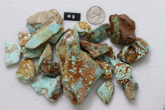Natural number 8 turquoise rough