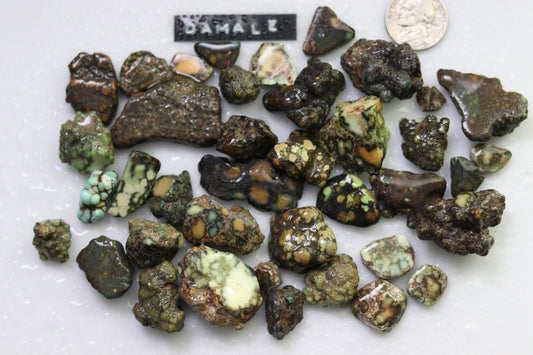 High grade multi colored Damele turquoise rough