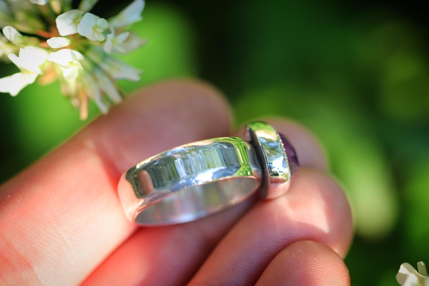 Sterling silver amethyst ring US 6.5