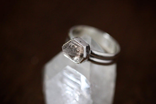 Herkimer diamond point ring US size 7