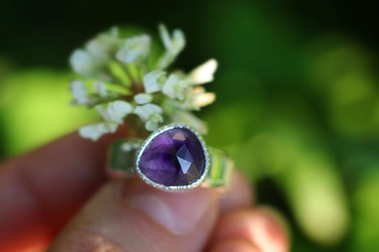 Sterling silver amethyst ring US 6.5