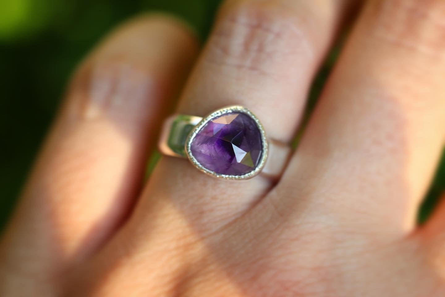 Sterling silver amethyst ring US 6.5