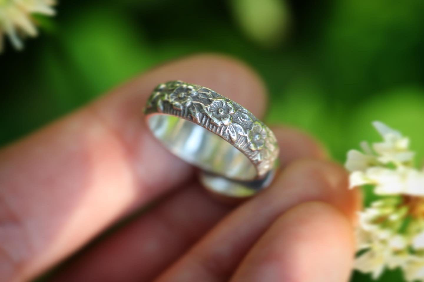 Sterling silver labradorite ring US 5