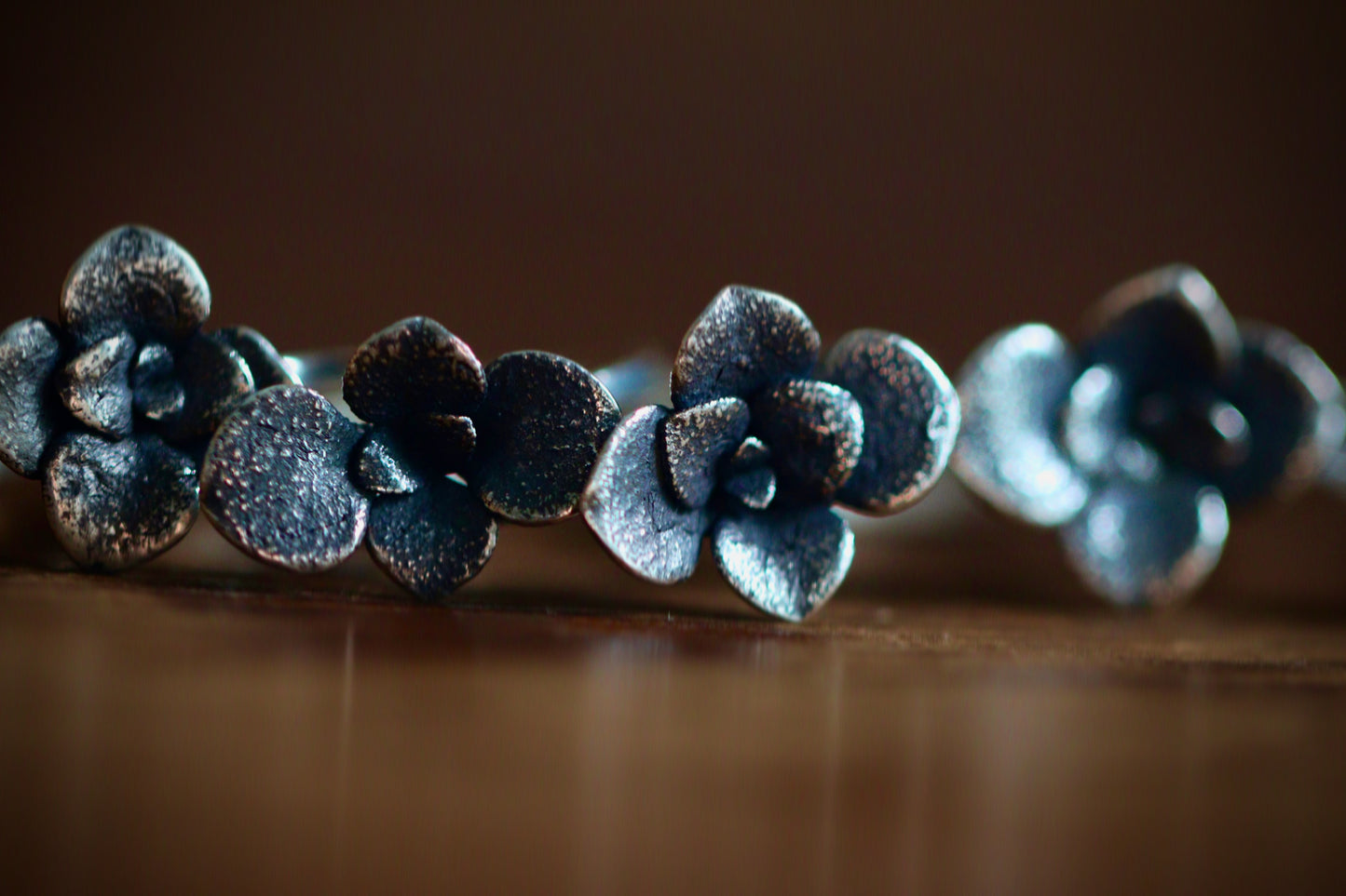 Sterling silver succulent ring US size 6