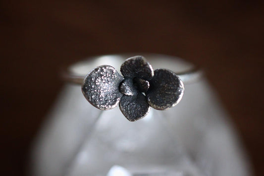 Sterling silver succulent ring US size 6
